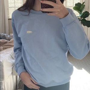 Blue crew neck sweatshirt